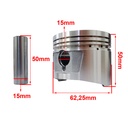 KIT PISTON ZANELLA RX150 62mm (0.25) STD
