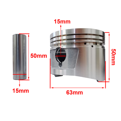 KIT PISTON ZANELLA RX150 62mm (1.00) STD
