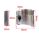 KIT PISTON ZANELLA RX150 62mm (1.00) STD