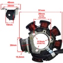 ESTATOR YAMAHA YBR 125 00/01 (7 BOBINAS) STD