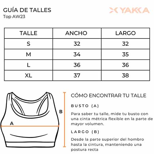 TOP DEPORTIVO FEMME TALLE L YAKKA (3011)