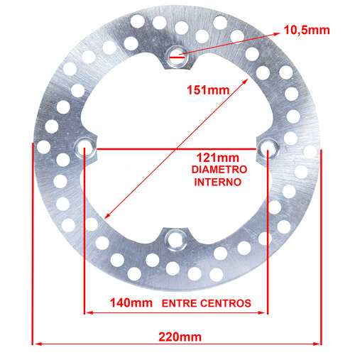 DISCO DE FRENO HONDA CR 125 - 250 - 500 TRASERO HYD (D8093)
