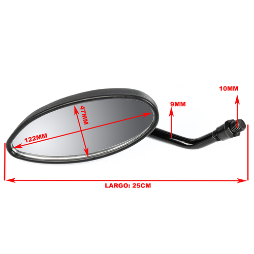 ESPEJO OPTION TUNNING NEGRO 10mm (JGO) STD EXCLU