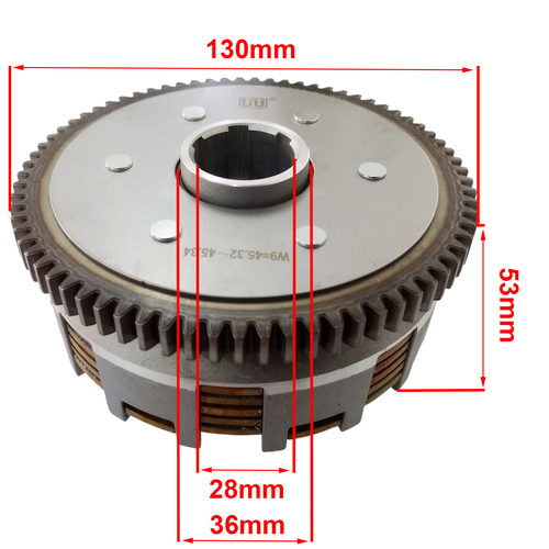 EMBRAGUE COMPLETO ZANELLA RX150 (CANASTA + CAMP.INTERIOR C/DISCOS) STD