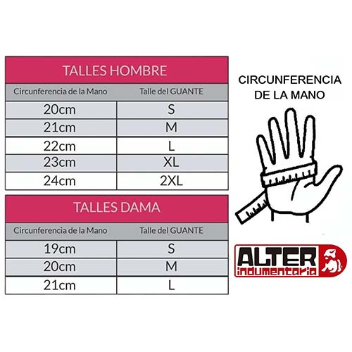 GUANTE ART. JUMBO TALLE S ALTER