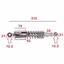 AMORTIGUADOR SUZUKI GN125 CROMADO (JGO) STD EXCLU