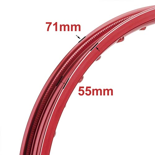 ARO DE LLANTA ALUMINIO 6063 (ROJO 36A) 215X19 STD