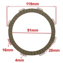 DISCO DE EMBRAGUE HONDA CG TITAN 2000/TODAY/STORM/CB150 INVICTA (5PCS) STD