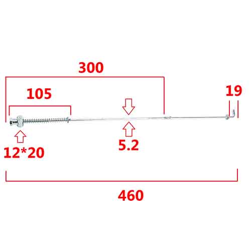 VARILLA DE FRENO HONDA NEW WAVE 110/110 S STD