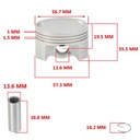 KIT PISTON HONDA CG150 TITAN/XR 150L/GLH 150 GAUCHA (STD) STD