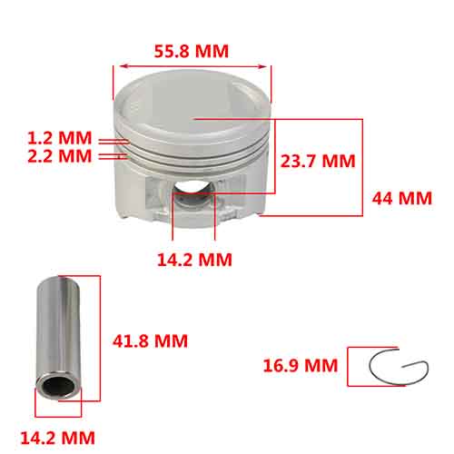 KIT PISTON HONDA CG 125 TITAN 2000/99 STD (P. 15) STD