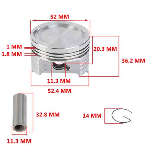 KIT PISTON HONDA CB1 / CB125F TWISTER (STD) STD