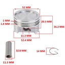 KIT PISTON HONDA CB1 / CB125F TWISTER (STD) STD