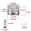 KIT PISTON BAJAJ ROUSER 135 54mm (STD) STD