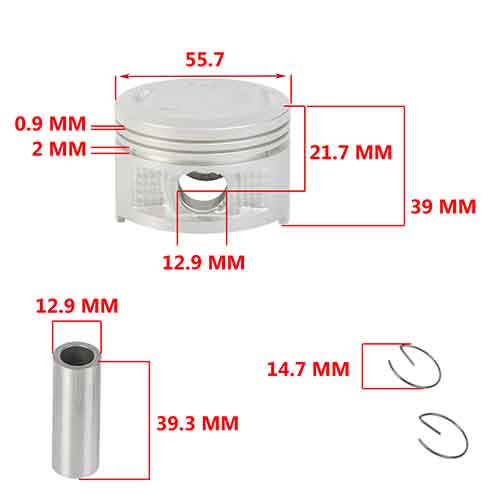 KIT PISTON HONDA CG 125 TITAN 2002/NXR 125/FAN (STD) (P.13) VAR. STD
