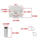 KIT PISTON HONDA CG 125 TITAN 2002/NXR 125/FAN (STD) (P.13) VAR. STD