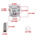 KIT PISTON HONDA STORM/CG 125 56.50 (STD) STD