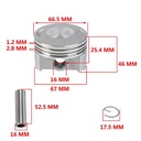 KIT PISTON MOTOMEL XPLORA 250/SKUA250/SKUA 200 V6 67mm (STD) STD