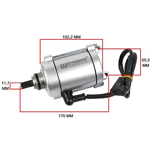 MOTOR DE ARRANQUE MOTORES 200CC CHINOS (9 DIENTES) STD