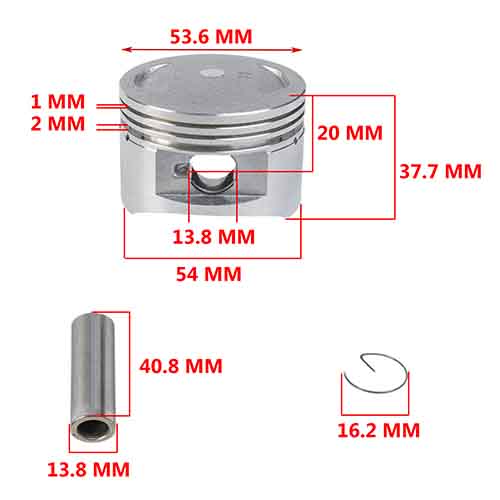 KIT PISTON ZANELLA SEXY/MOTOMEL TOP125 54mm (STD) STD