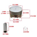 KIT PISTON HONDA XR125L CADENERO 52.4mm (P.13) (STD) STD