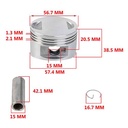 KIT PISTON MOTOMEL VX150/KELLER/STYLER 57.4mm (STD) (SCOOTERS CHINOS) STD