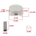 KIT PISTON HONDA CB190 R (61mm) (STD) STD