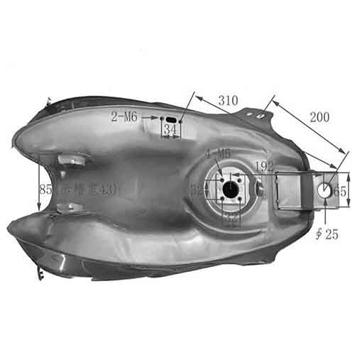 TANQUE DE NAFTA YAMAHA YBR125 FACTOR NEGRO STD