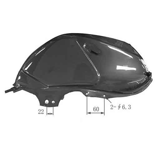 TANQUE DE NAFTA YAMAHA YBR125 FACTOR NEGRO STD