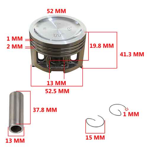KIT PISTON GILERA SMASH 110 (52.5mm) (STD) STD