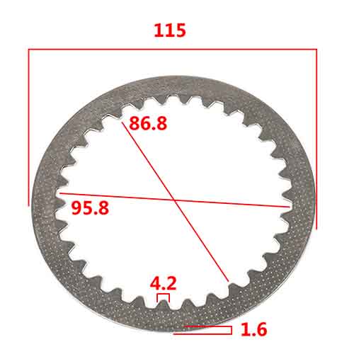 SEPARADOR DE EMBRAGUE SUZUKI EN125 HU (4PCS) STD