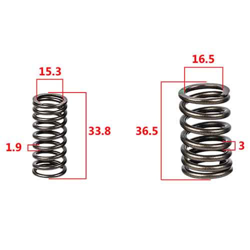 RESORTE DE VALVULA ADM/ESC INTERIOR  & EXTERIOR HONDA XR250 TORNADO (8PCS) STD