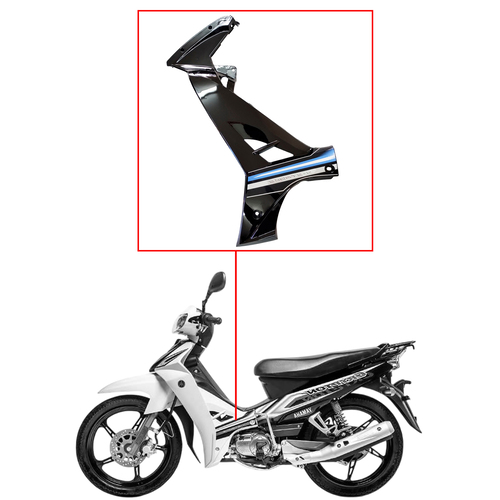 CUBRE PIERNA INTERIOR YAMAHA NEW CRYPTON 110 NEGRO LADO IZQUIERDO MTC