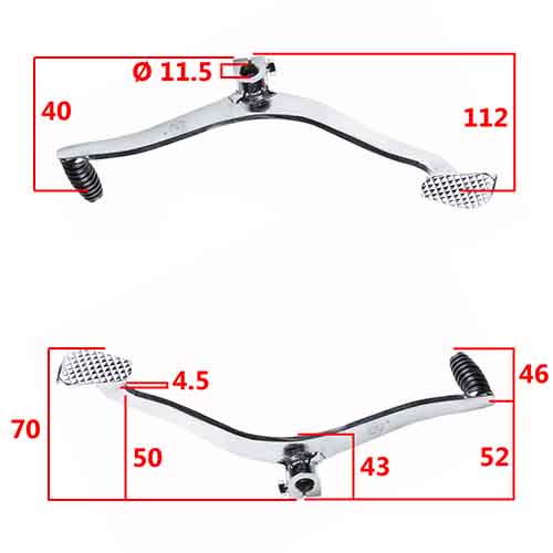 PEDAL DE CAMBIOS HONDA C100 BIZ/WAVE/GUERRERO TRIP ESTRIA CORTA STD