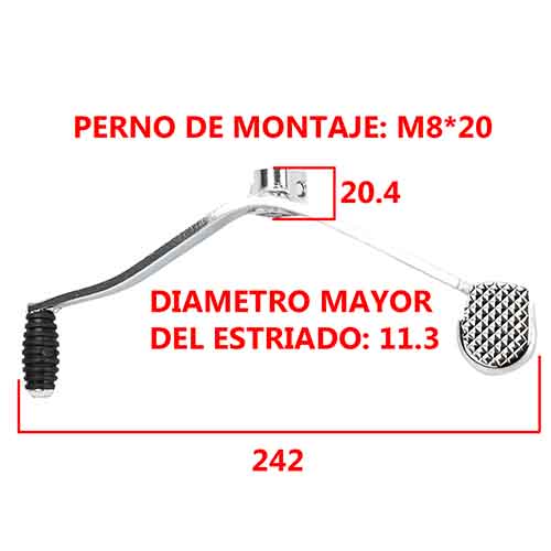 PEDAL DE CAMBIOS HONDA CG 125 M/V (2 BRAZOS) STD