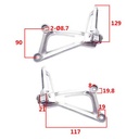 PEDALIN TRASERO HONDA CB190 R DERECHO C/BARRA STD