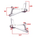 PEDALIN TRASERO HONDA CB190 R IZQUIERDO C/BARRA STD