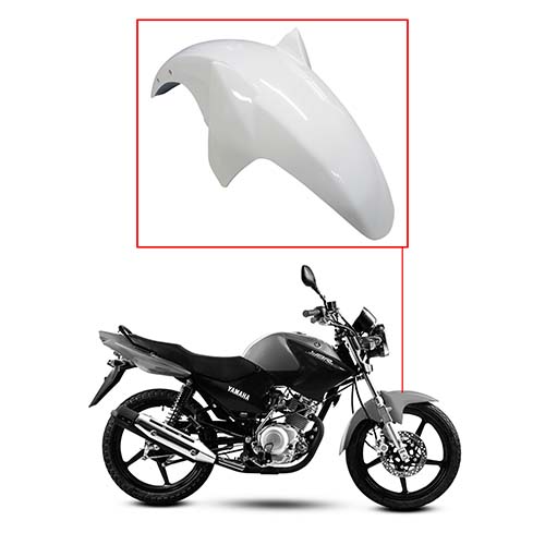 GUARDABARRO DEL. YAMAHA YBR 125 ED FACTOR BLANCO + SOPORTE MTC