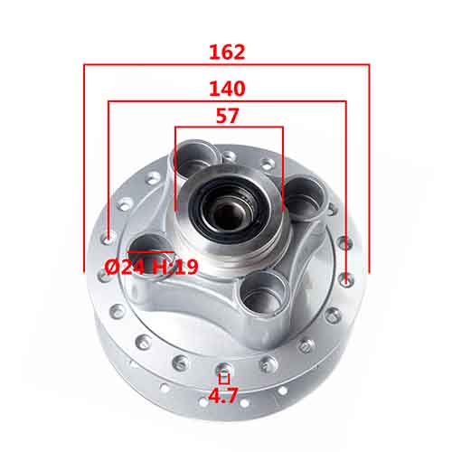 MAZA TRASERA HONDA TITAN 95-99 C/RULEMAN Y RETEN STD