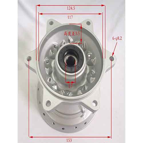 MAZA TRASERA HONDA NXR125 BROS/XR125L STD