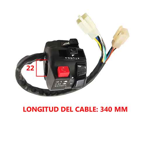 MANILLAR IZQ. (LLAVE DE LUZ) HONDA CBX250 TWISTER STD