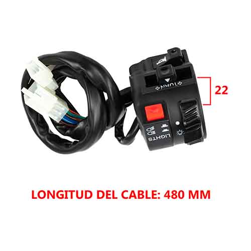 MANILLAR IZQ. (LLAVE DE LUZ) HONDA NXR125/150 BROS STD