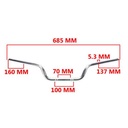 MANUBRIO YAMAHA YBR 250/YS 250 STD