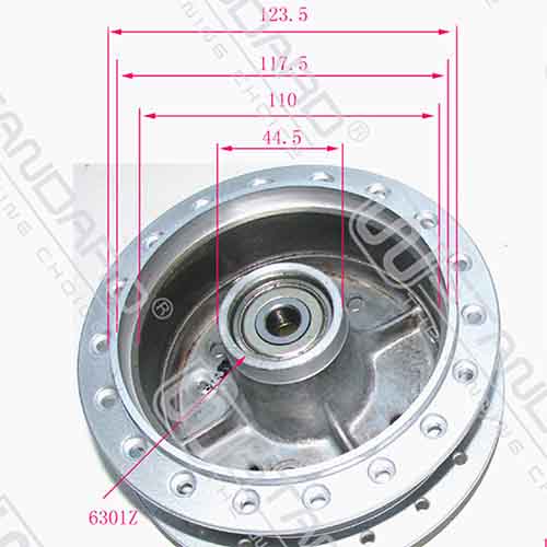 MAZA TRASERA GILERA SMASH 110 C/RULEMAN Y RETEN STD