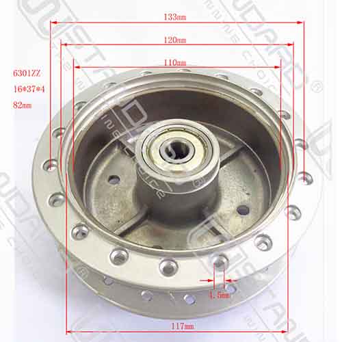 MAZA TRASERA HONDA C100 BIZ C/RULEMAN Y RETEN STD