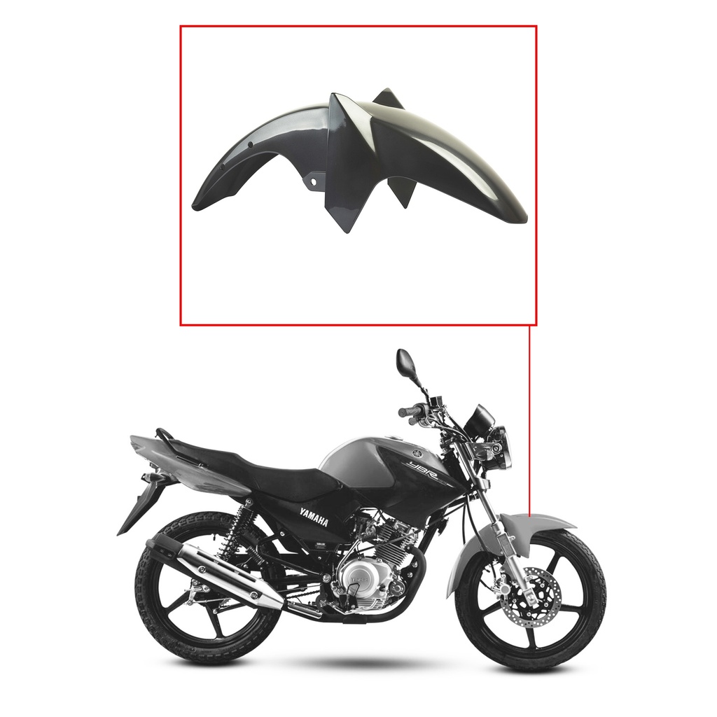 GUARDABARRO DEL. YAMAHA YBR 125 ED FACTOR GRIS OSCURO + SOPORTE MTC