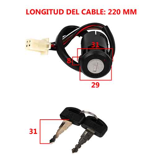 LLAVE DE CONTACTO ZANELLA ZTT 200 STD