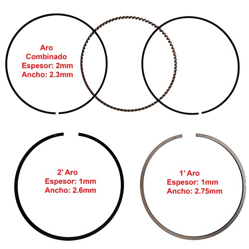 ARO PISTON HONDA CB300F / XR300L TORNADO (77mm) STD