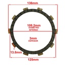 DISCO DE EMBRAGUE (VERDE) HONDA CB300F / XR300L TORNADO STD