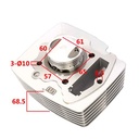 KIT CILINDRO + PISTON CADENEROS GUERRERO125/MONDIAL125/ZAN. 125 56.5mm STD